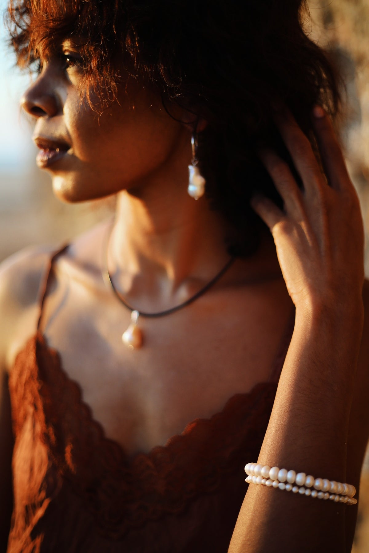 Baroque Cord Necklace